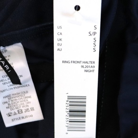 Tahari | Ring Front Halter Solid Tankini Swim Top - Picture 7 of 11